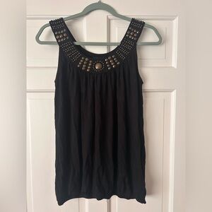 Grace Black Studded Tank Top